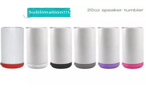 Sublimatie Bluetooth -luidspreker Tumbler 20oz rechte tuimelaars Coloful O roestvrij staal bodem Cool Music Cup Creative Double W7289422