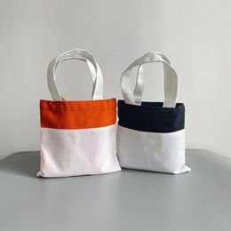 Sac en toile de sublimation vierge, fournitures de fête, sacs fourre-tout d'épicerie en tissu non tissé, sac de bricolage et de décoration réutilisable pour Halloween