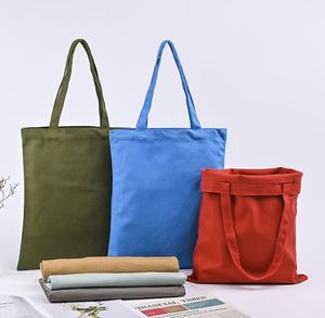 Sac en toile de sublimation sac fourre-tout en coton fournitures de fête sacs en tissu d'épicerie réutilisables adaptés au bricolage publicité promotion cadeau sacs colorés 12 couleurs