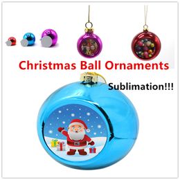 Sublimatie Kerstbal Ornamenten Kerstboom Decoratie Ball Bauble Xmas Party Hanging Ball Ornament Decoraties voor Kerst 4/6 / 8cm
