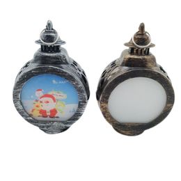 Sublimatie Kerst LED-lantaarns Open haard Lamp Handlamp Dubbelzijdig voor huis- en buitendecoraties 002