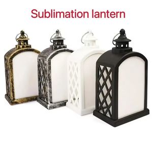 Sublimación Linternas LED navideñas Lámpara para chimenea Luz de mano de doble cara para decoraciones para el hogar y exteriores ups 18