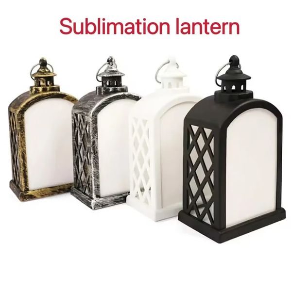 Lanternes LED de noël à Sublimation, lampe de cheminée, lumière portative Double face pour la maison et l'extérieur, ups 18