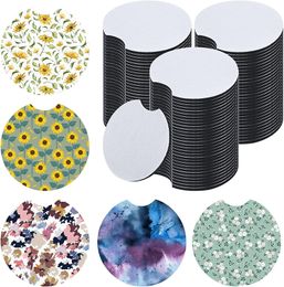 Sous-verres de tasse à Sublimation vierges, pour bricolage, artisanat, sous-verres de voiture, tampons, projet de peinture, accessoires de Sublimation