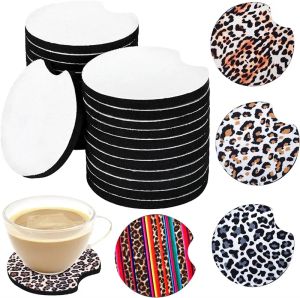 Sous-verres de tasse à Sublimation vierges, pour bricolage, artisanat, sous-verres de voiture, tampons, projet de peinture, accessoires de Sublimation ZZ