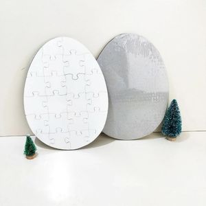 Sublimatie paasei vorm puzzel feest benodigdheden blanco afdrukbare jigsaw mdf puzzel warmte overdracht afdrukken blanco verbruiksartikelen kind speelgoed cadeaus 001