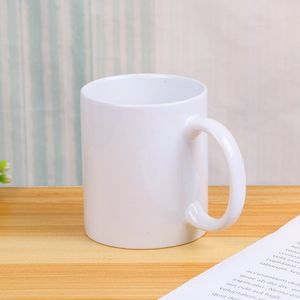 Taza en blanco de moda con sublimación, cerámica de transferencia de calor personalizada, 11 oz, taza de agua blanca DIY, regalo de fiesta, punto de bebida, venta al por mayor