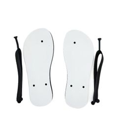 Sublimation tongs blanc blanc pantoufles pour plage mariage piscine fête enfants hommes femmes PVC caoutchouc fond sandales bricolage chaleur impression pantoufle