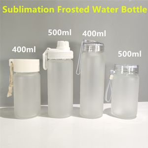 Sublimation bouteille d'eau givrée Mug de verre givré en verre mat