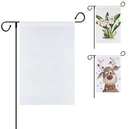 Sublimatietuin vlag tuin decoraties blanco polyester vlaggen warmte tranfer printing banner dubbele zijde