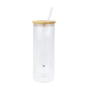 Vidrio de sublimación Vaso flaco recto 25 oz Espacios en blanco Vino Cerveza Taza de café Alto borosilicato Taza helada transparente SEAWAY RRF14381