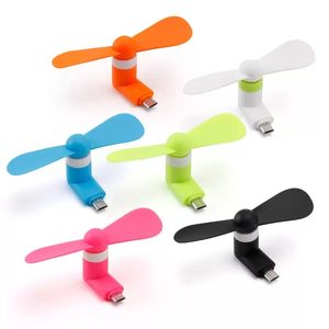 Sublimatie Home Garden Favor 2 In 1 Creative Mini Portable Micro Phone Fan 5V 1W Mobiele telefoon USB Gadget Fans Tester voor Type-C en iPhone