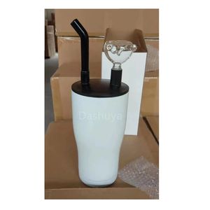 Gobelet à narguilé à sublimation avec couvercle de pipe à fumer, gobelet incurvé de 20oz, tasse de voyage en acier inoxydable, gobelets courbés sous vide à double paroi, nouvel arrivage