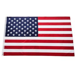 Sublimación Día de la Independencia Decoración Banderas de EE. UU. 90x150 cm Poliéster impreso de doble cara de alta calidad Ojales americanos Bandera de EE. UU.