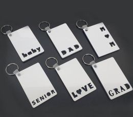 Сублимационный брелок LOVE GRAD DAD MOM Senior Key Chain Creative DIY Gift Пустые брелоки из МДФ 20 шт.5404153