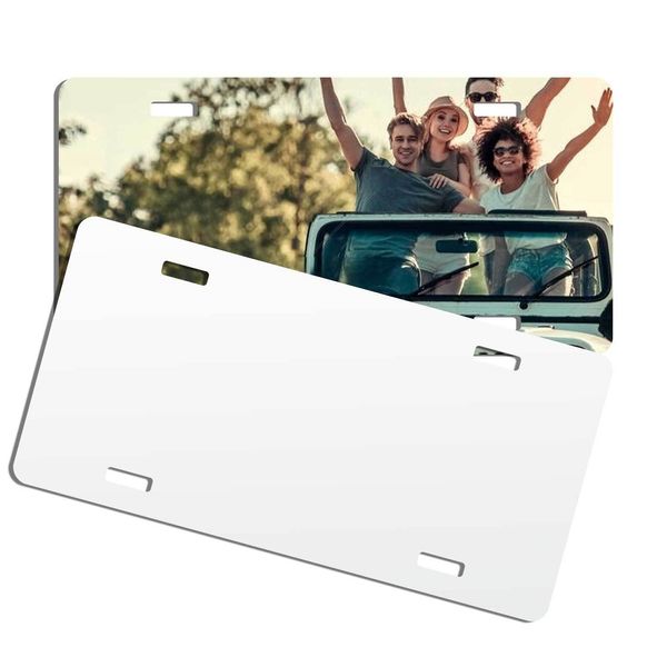 Sublimación Matrícula Espacios en blanco Calor Térmico Hoja de transferencia Imagen de bricolaje Metal Aluminio Automotriz Matrícula Placas Etiqueta para trabajo de diseño personalizado