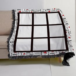Sublimation Love Blanket con borla f￡cilmente personalizada Anniversary