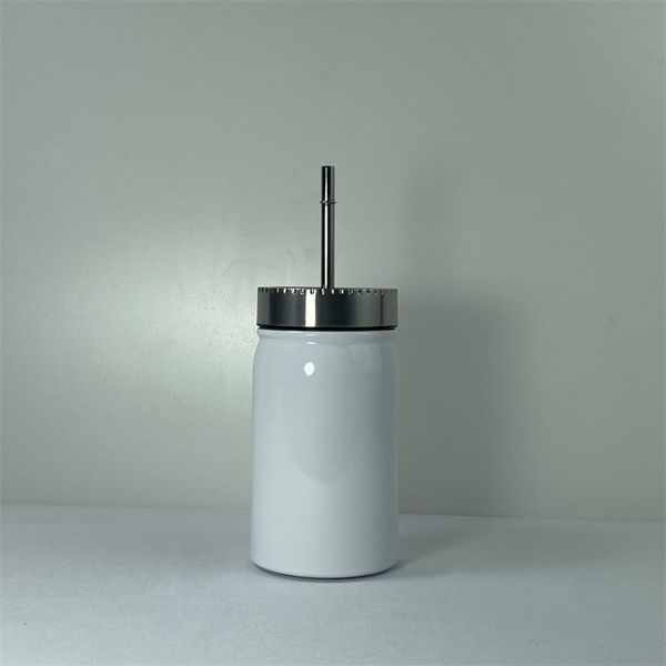 Sublimation Mason Jar Toile en acier inoxydable Thermal Thermal Transfer Bouteille d'eau Isolation Coupes en gros A02