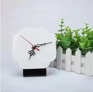 Sublimation MDF Cadre photo en bois Modèle imprimable vierge avec horloge DIY Woodblock Imprimer Cadeaux de Noël FY5479 1220