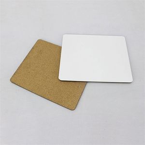 sublimation mdf wooden placemats Rectangle shape Cork pad hot transfer printing blank consumable 230*190*4mm DD-002