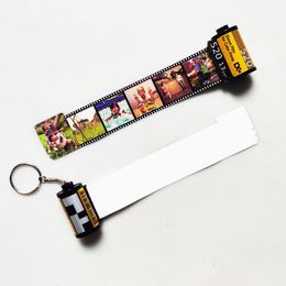 Sublimatie Memory Film Sleutelhanger Home Camera Roll Sleutelhangers DIY Jubileumgeschenken