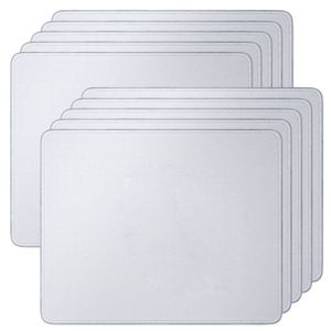 Alfombrilla de ratón de sublimación Almohadillas rectangulares en blanco Borde de bloqueo Alfombrilla de ratón en blanco con base de goma antideslizante para manualidades de impresión de prensa de transferencia de calor