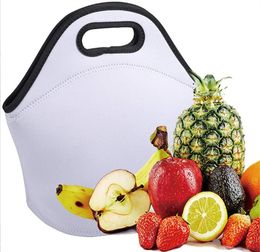 Sublimation Néoprène Lunch Bags Blanks Heat Press Outdoor Pique-nique Sac fourre-tout DIY JL1702