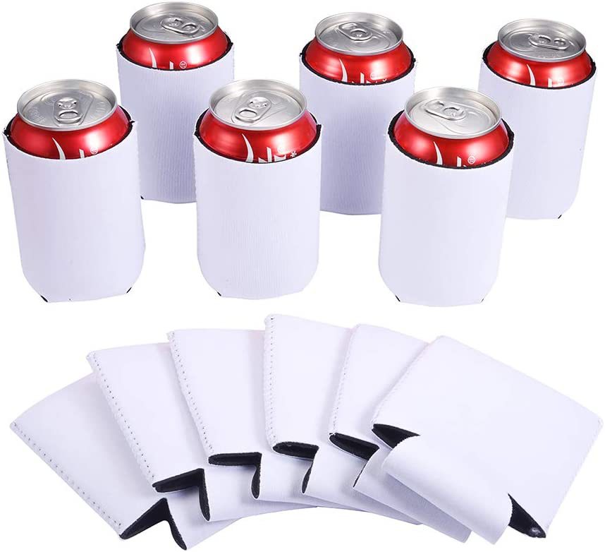 Sublimation neoprene standard 12oz coolers holder Tote white Blank Diving cloth cola can tumbler Sleeves Drinkware Handle Water cup cover holders