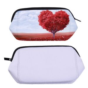 Sublimation néoprène sac de rangement blanc bricolage femmes sacs à main étanche porte-monnaie avec fermeture éclair pour adultes enfants Z11