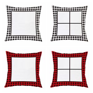 Sublimation Pillow Case Plaid Check Covers Heat Transfer Classic Throw Pillows Case Decorative Pillowcase Sofa Couch Cushion Cover Bedding Supplies B2