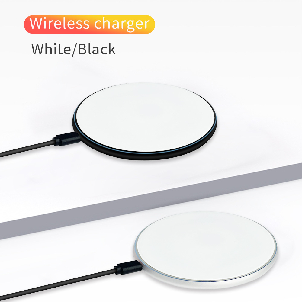 Sublimation Imprimer des charges de charge sans fil avec panneau de verre trempé pour iPhone / Huawei Téléphone DIY Personnaliser 10 pièces / lot