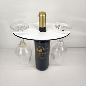 Porte-bouteille de vin rouge par sublimation, mdf, impression par transfert de chaleur vierge, support de verre à vin imprimé, décoration de la maison, fourniture de fête