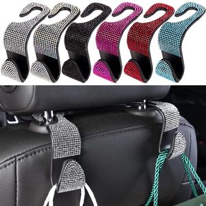 Crochet de dossier de siège de voiture en strass par sublimation, cintre en diamant scintillant, support de rangement universel pour appui-tête, accessoires d'intérieur de voiture