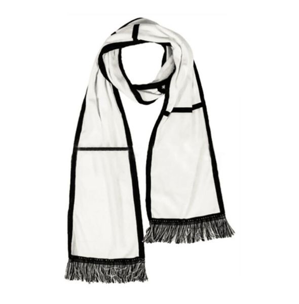 Foulards à Sublimation avec glands, écharpe Double face pour serviette de transfert thermique par Sublimation, vente en gros, vierges P1202