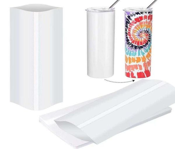 Bolsa de película retráctil para sublimación, lote de 100 unidades de papel de embalaje para vaso flaco, copa de vino Regular, 135x260mm, 180x290mm, 20OZ, 30OZ, 12O5685890