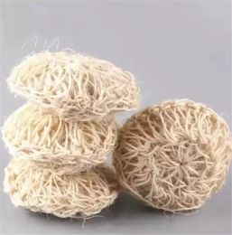 Sublimatie Sisal Bath Sponge Natural Organic Handmade geplant gebaseerde douchebal Exfoliërende haakstruik Huid Skin Puff Body Scrubber FY3454