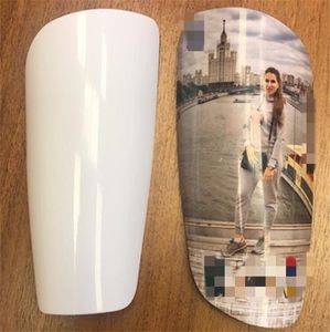 Sublimation Soccer Shin Guard Other Arts and Crafts PVC Thermal Transfer Messi Football Leg Guard Training Sport Gereedschap Wit Lege Aangepaste Kids Gift A02