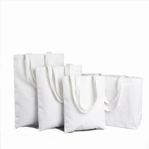 Sublimatie Tote Tassen Blank Polyester Toes Canvas Herbruikbare boodschappentassen 12oz voor DIY -knutselen en decoreren