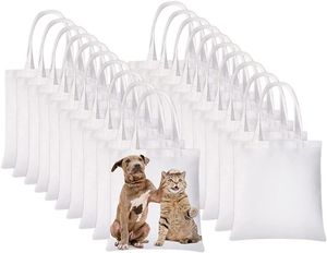 Les sacs fourre-tout sublimation favorisent les sacs d'épicerie en toile vierge pour la décoration et le bricolage de DHL3400586 blanc