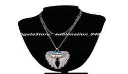 Transfert de sublimation Collier de bijoux de bijoux en blanc Pendre avec bouton-instant et feuille en aluminium2944330