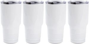 Sublimation Tumbler Blanks 30 OZ Blanc En Acier Inoxydable Café Voyage Tumbler Tasses De Voiture avec Couvercle Sublimation Tasses Tasses 0425