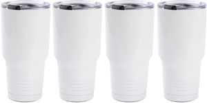 Sublimation Tumbler Blanks 30 OZ Blanc En Acier Inoxydable Café Voyage Tumbler Tasses De Voiture avec Couvercle Sublimation Tasses Tasses 0422