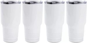 Sublimatie Tumbler Spaties 30 oz Wit roestvrijstalen koffiereizen Tuimelaar Autocops met dekselsublimatiemokken Cups B103