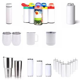 Sublimation Tobile Flask Smart Mug Vacum Bouteille d'eau Blanks 152030 Oz AFAETS INOXELD CUPS CUBS TUMPRES MUGS VT24298234727