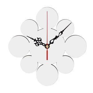 Reloj de pared de sublimación con batería de 12 pulgadas silencioso MDF silencioso sin tictac reloj decorativo en blanco para dormitorio sala de estar