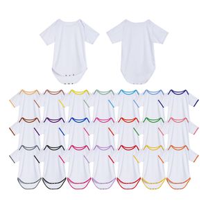 Sublimation blanc bébé Onsies fête fournitures blanc transfert de chaleur coton sensation bébé vêtements bricolage Parent-enfant vêtements 0-24 mois