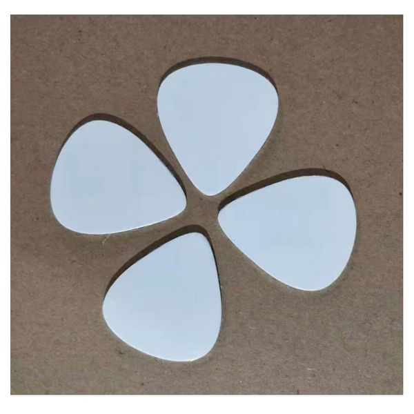 Plectre de guitare blanc à Sublimation, outil artisanal de transfert de chaleur, outil métallique Double face pour Sublimation UPS