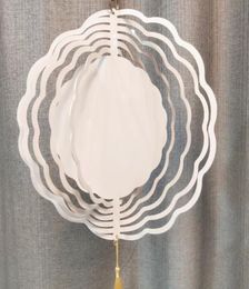 SUBLIMATION Viento ringuidor de viento de metal campana de viento de 10 pulgadas adorno de aluminio en blanco DIY Decoración de Navidad Regalo4964409