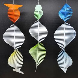 Sublimatie Wind Spinner witte blanco metalen windbel dubbelzijdige overdracht Aluminium Ornament leeg DIY Halloween Kerstdecoratie cadeau 3 stijlen 908