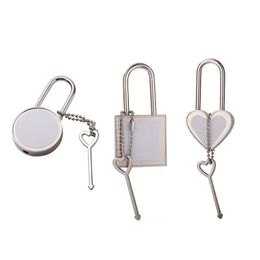 Sublimaton Wish Lock Cadenas à bagages Serrure de la Saint-Valentin Cadenas à transfert de chaleur Carré en forme de cœur Cadenas circulaire Fast Xu 0228